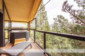 Outdoor spa tub - Superior Chalet III with Sauna & Hot Tub (Turrach)