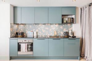 Microwave, oven, stovetop, dishwasher