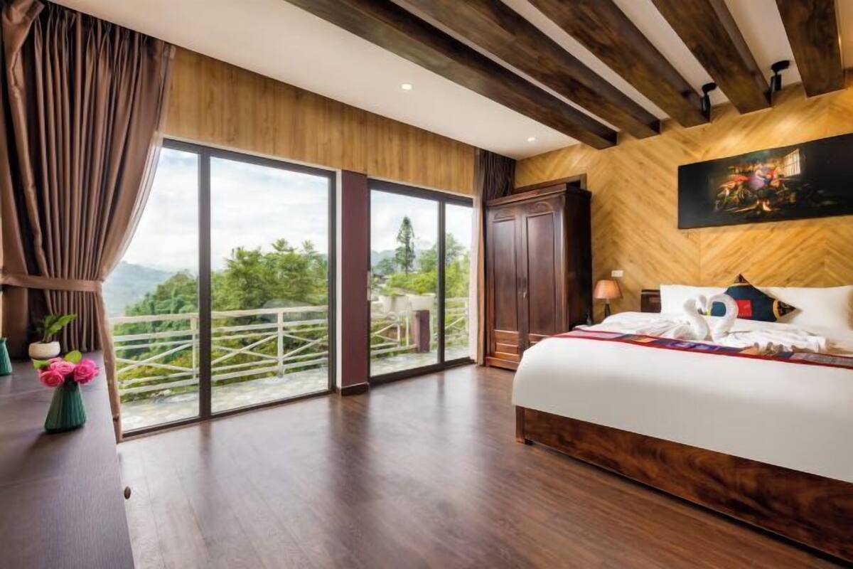 1 chambre, literie de qualité supérieure, couette en duvet d'oie