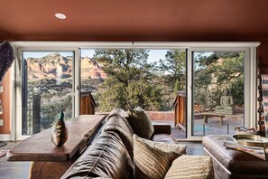 Smart TV, fireplace, foosball