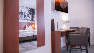 Doppelzimmer | Zimmersafe, kostenloses WLAN, Bettwäsche