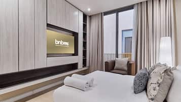 Business Apartment | 2 bedrooms, premium bedding, in-room safe, iron/ironing board