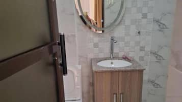 Superior Double Room | Bathroom | Hair dryer, slippers