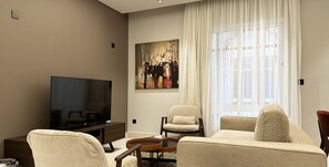 Design Apartment, 3 Bedrooms | Living area | Flat-screen TV - Kease King Salman G-1 Lusso Najd GX96 (Riyadh)