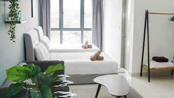 Studio Comfort, 2 Tempat Tidur Queen | Wi-Fi gratis dan seprai linen