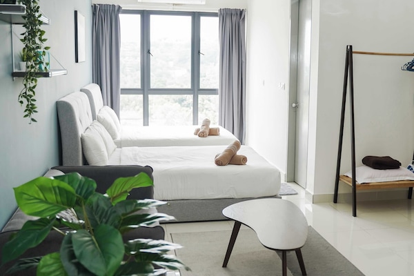 Estúdio conforto, 2 camas Queen | Wi-Fi de cortesia, roupa de cama