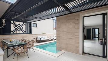 Exclusive Villa, Patio, Sea View | Terrace/patio