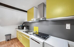 Kühlschrank, Mikrowelle, Herdplatte, Geschirrspüler