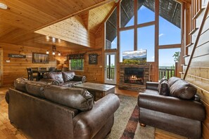 Hytte, 6 soverom | Oppholdsområde | Smart-TV