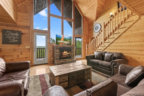 Hytte, 6 soverom | Oppholdsområde | Smart-TV