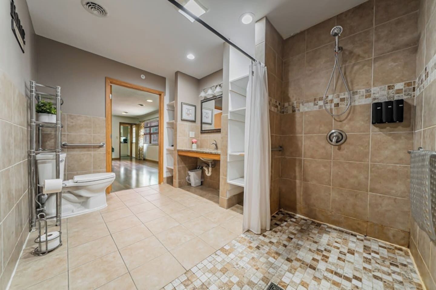 Shower, hair dryer