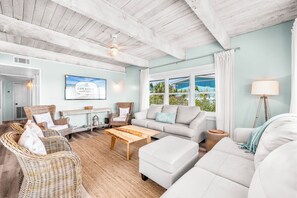 TV - Island Kisses: Beachfront Duplex, Centrally located, remodeled, Pet Friendly! (St. George Island)