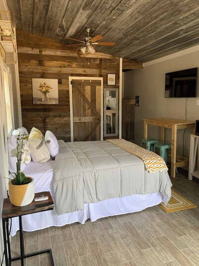 Charming luxury studio cottages with hints of rustic flare to help you RECHARGE
