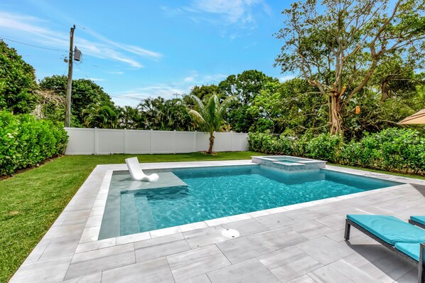 Una piscina riscaldata