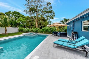 Una piscina riscaldata