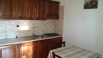 Fridge, oven, stovetop, coffee/tea maker