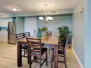 Condo, Multiple Beds, Balcony, Ocean View (Dune Point #303 - No Pets Allowed) | Dining