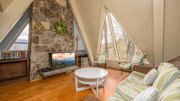 Télévision, cheminée