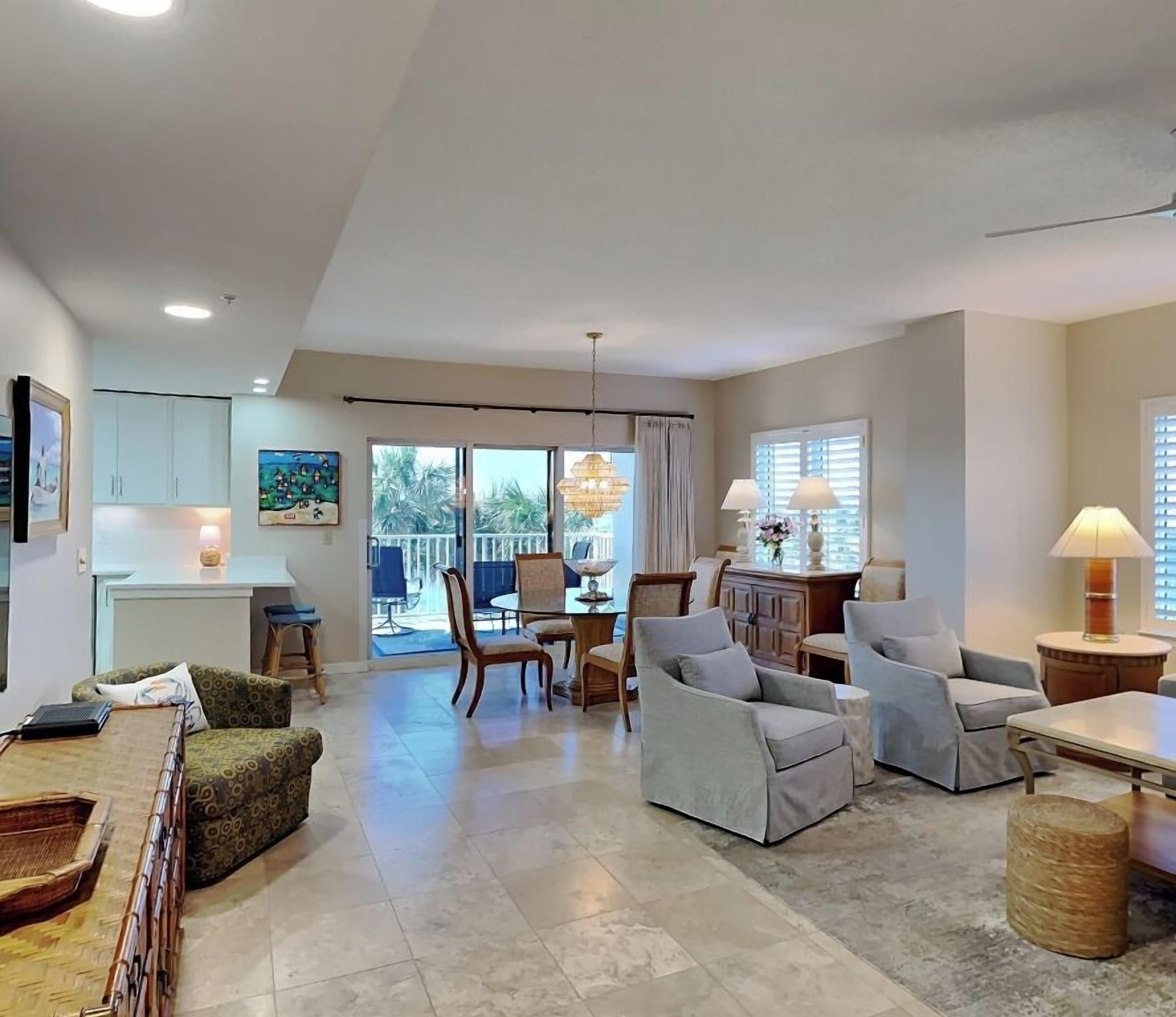 Condo, Multiple Beds, Balcony, Ocean View (South Harbour #2F - No Pets Allowed) | Living area