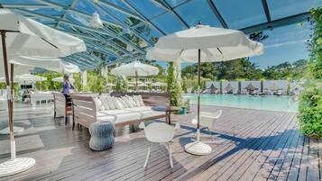 Indoor pool, seasonal outdoor pool