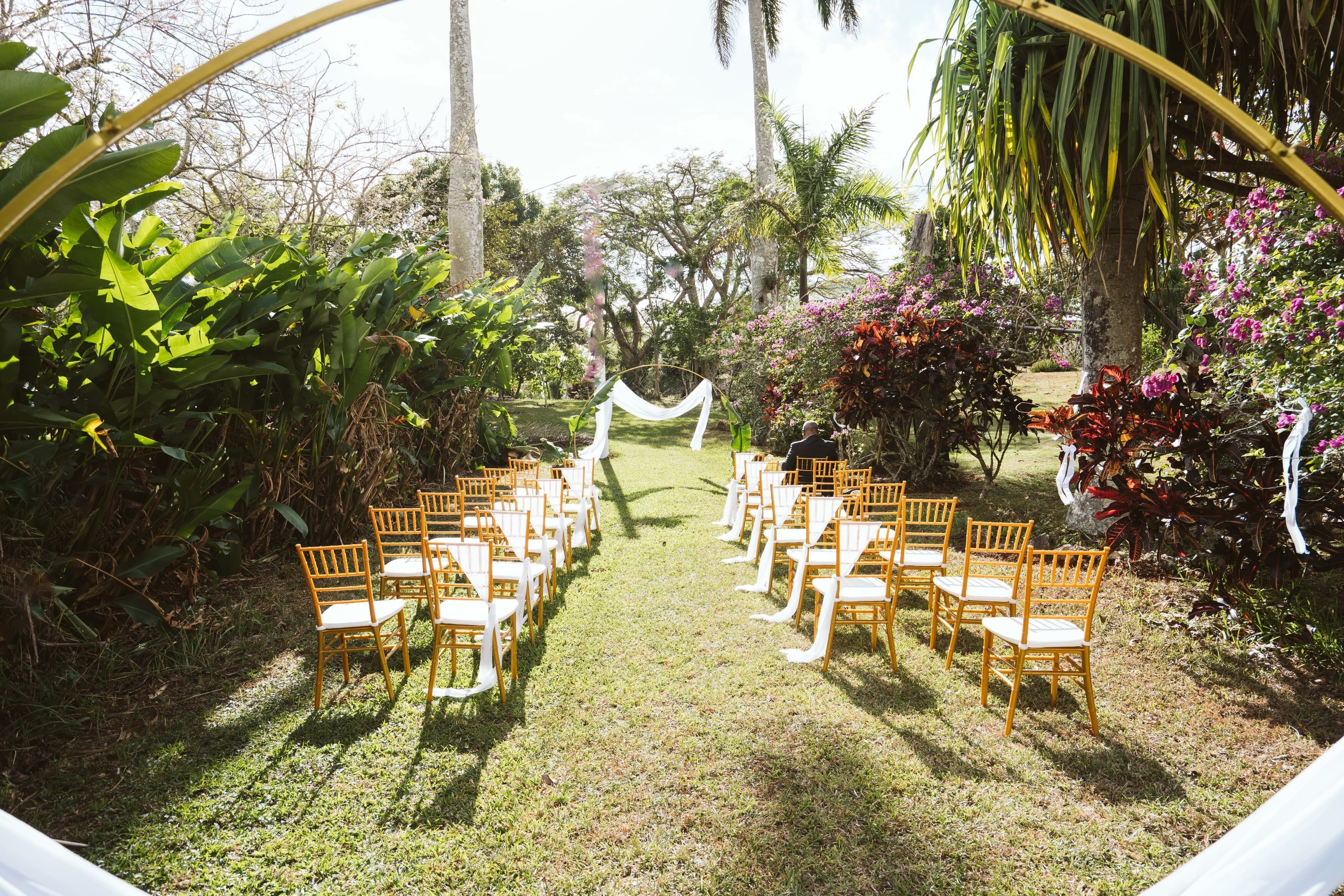 Outdoor banquet area