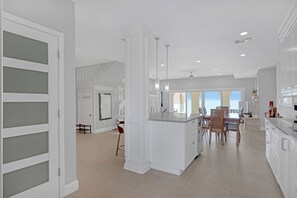 Fridge, microwave, oven, stovetop - Beachfront Bliss: Chic 3 Bedroom 2.5 Bath Condo, Indialantic Florida Gem. (Indialantic)