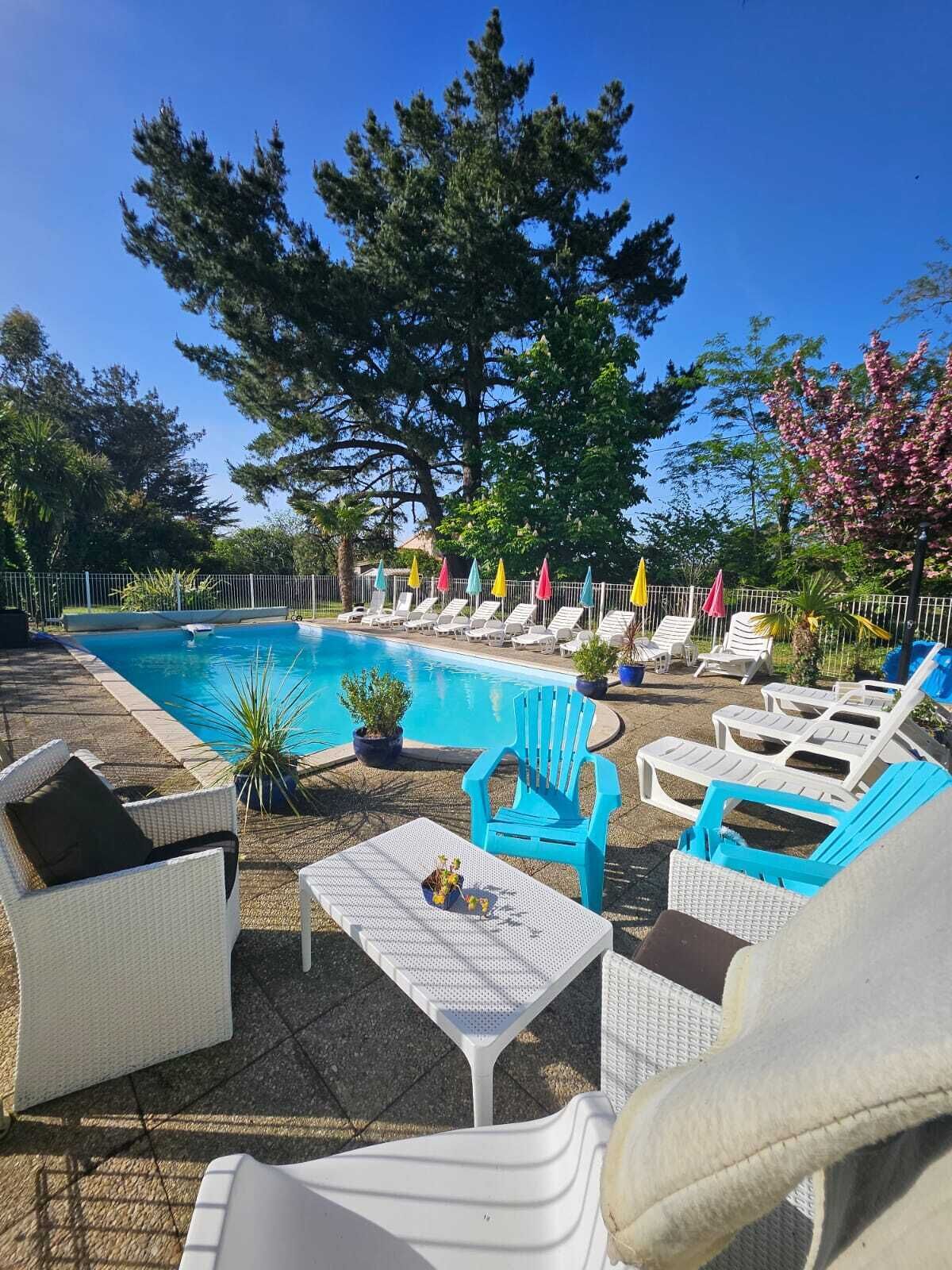 Piscine extérieure, piscine chauffée