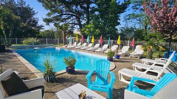 Piscine extérieure, piscine chauffée