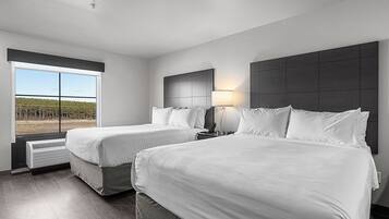 Pillowtop beds, laptop workspace, iron/ironing board, free WiFi