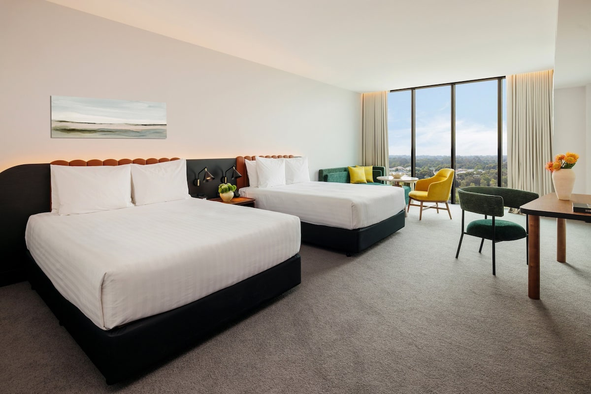 Junior Suite, 2 Queen Beds | In-room safe, laptop workspace, blackout drapes, soundproofing
