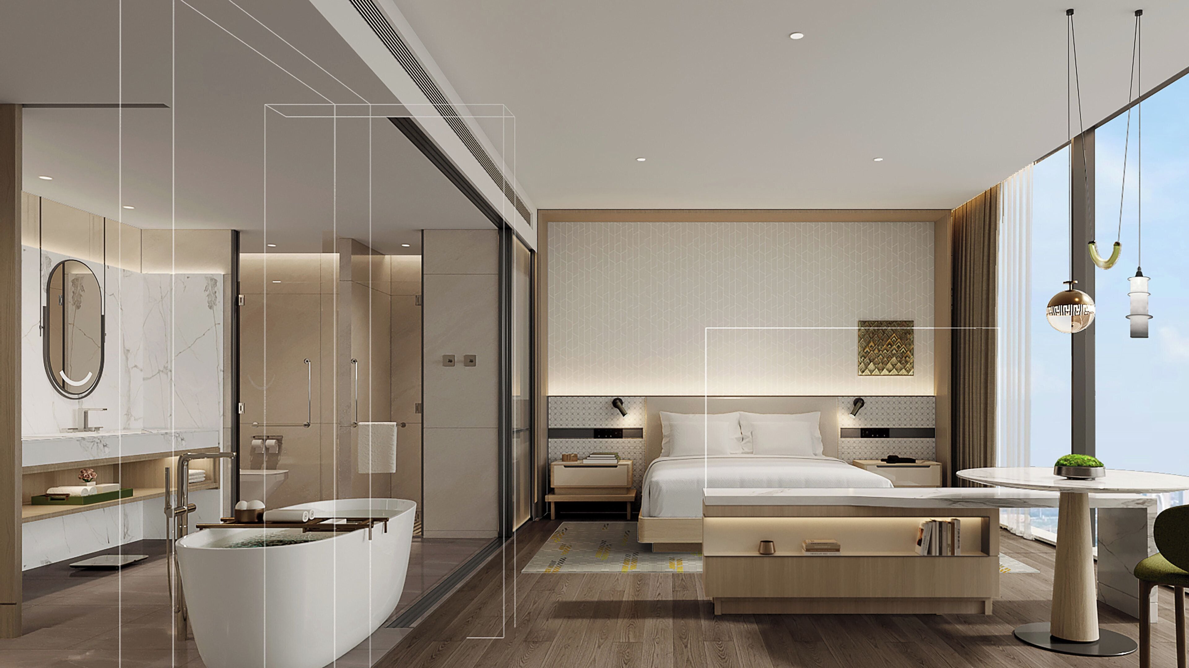 Suite, 1 cama King size | Minibar, caja de seguridad en la habitación y escritorio 