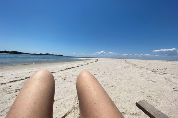 Vlak bij het strand