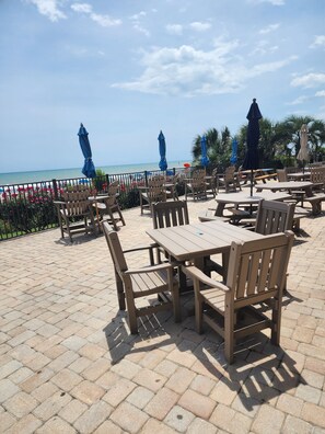 Outdoor dining - Welcome Snowbirds!! Monthly rental Now Available!! Beautiful Ocean Views! (Myrtle Beach)