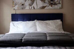 Iron/ironing board, travel crib, WiFi, bed sheets