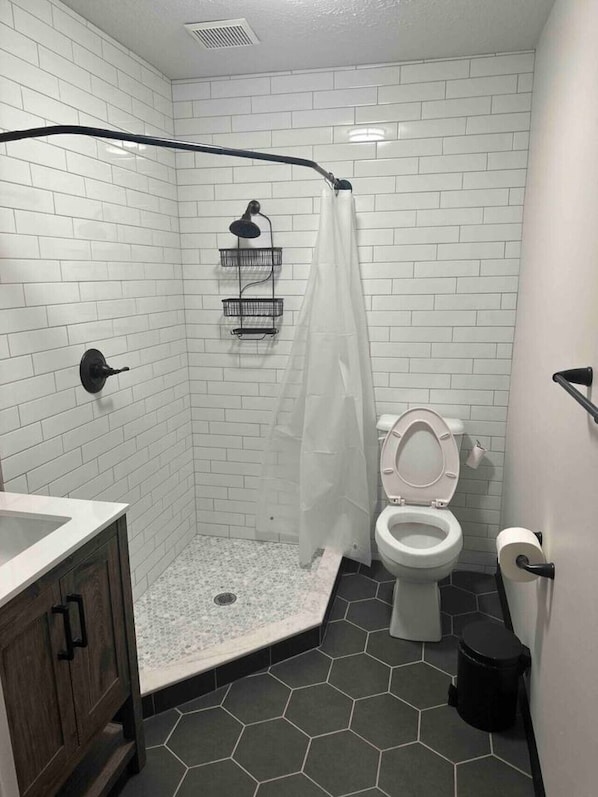 Shower, hair dryer