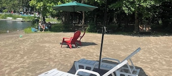 Lakefront cabin in private campground