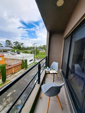 Executive studio suite, balkon, uitzicht op de stad | Uitzicht vanaf balkon