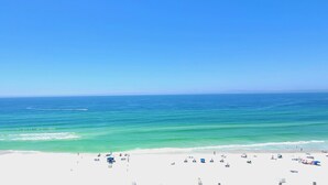 A beach with white sand and clear turquoise water. - Beachfront  Private Balcony 
 Edgewater Beach Resort
 Best Gulf Views (Panama City Beach)