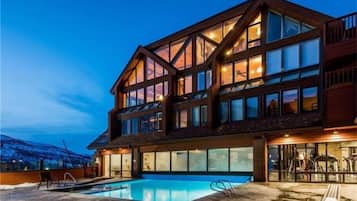 Indoor pool, a heated pool