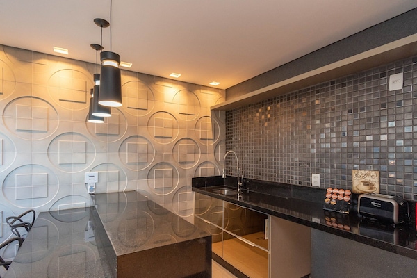 Apartment | Private kitchen | Fridge, microwave, blender, cookware/dishes/utensils