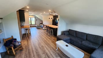 Smart TV, chimenea y videojuegos