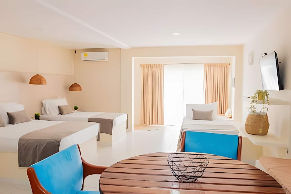 Laptop workspace, free cots/infant beds, free WiFi