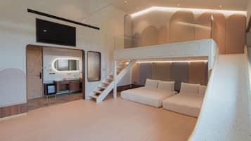 Signature Quadruple Room | Premium bedding, blackout drapes, free WiFi, bed sheets