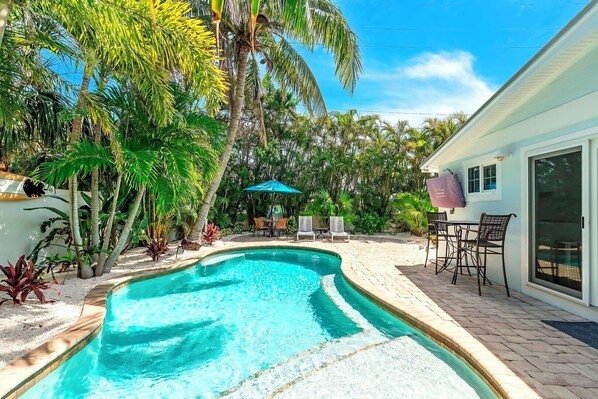 A heated pool