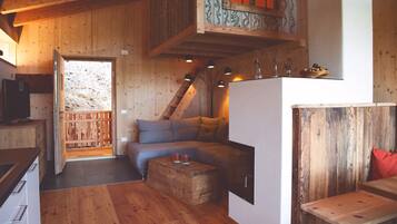 Télévision, cheminée