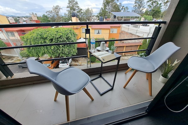 Familien-Doppelzimmer, Balkon, Stadtblick | Balkon