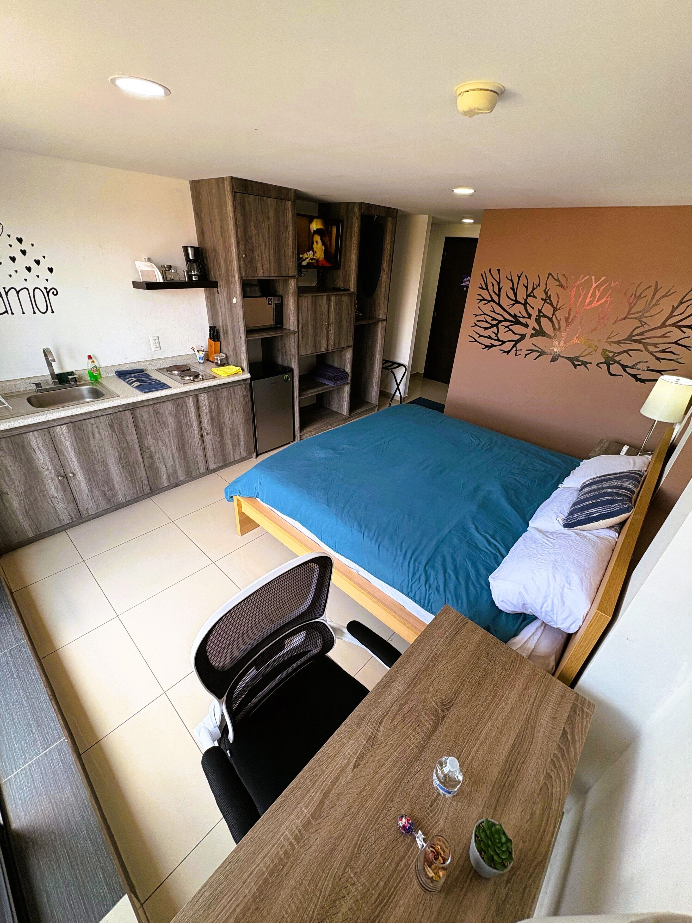 Executive studio suite, balkon, uitzicht op de stad | Luxe beddengoed, een kluis op de kamer, individueel gedecoreerd