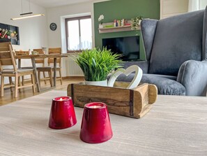 Fernseher, Kamin