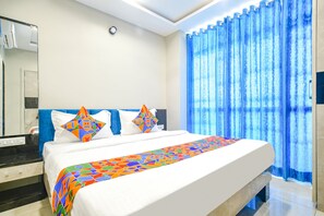 Sengetøy i egyptisk bomull, sengetøy av topp kvalitet og safe på rommet