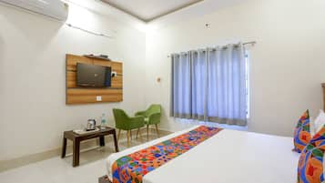 Lakens van Egyptisch katoen, luxe beddengoed, een kluis op de kamer